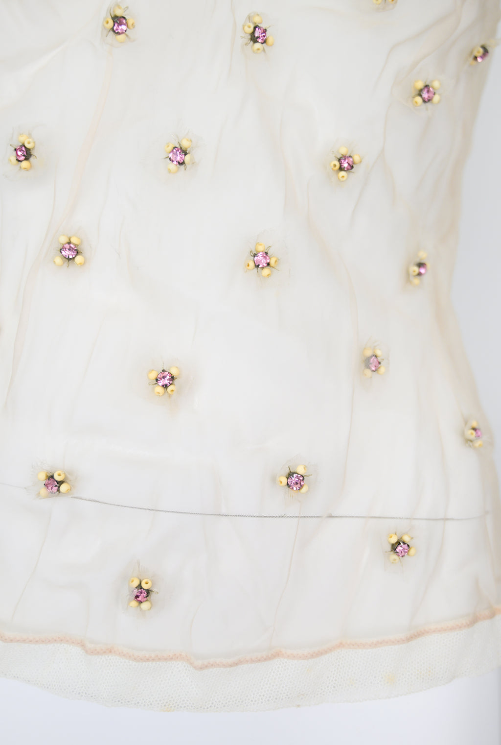 Prada 2004 Embellished Organza Tulle Camisole