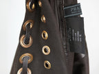 Prada FW 2005 Leather Skirt with Grommets