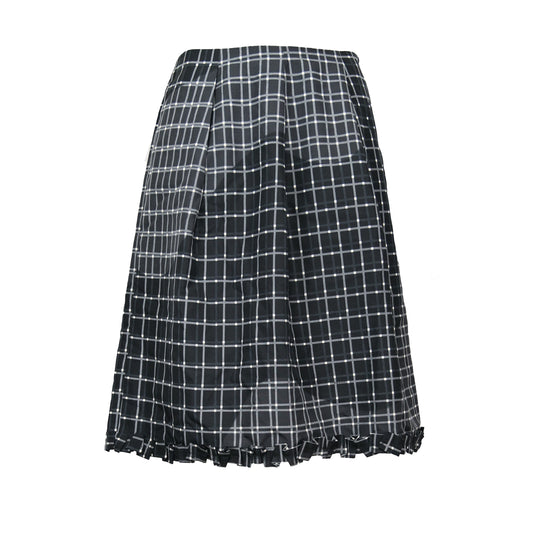 Prada SS 1999 Gradient Checked Silk Skirt