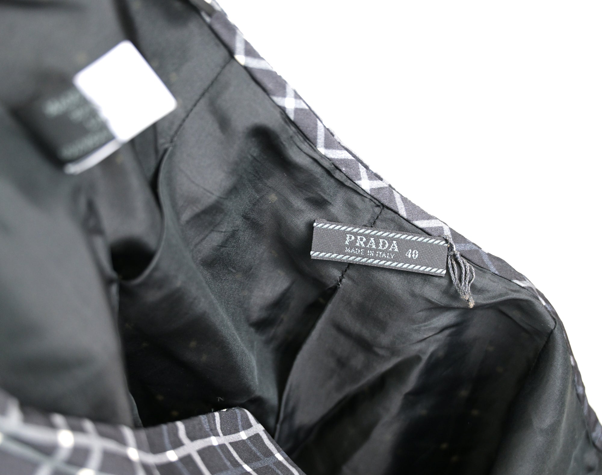Prada SS 1999 Gradient Checked Silk Skirt