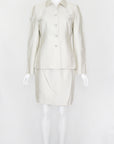 Prada SS 1995 Silver Silk Skirt Suit