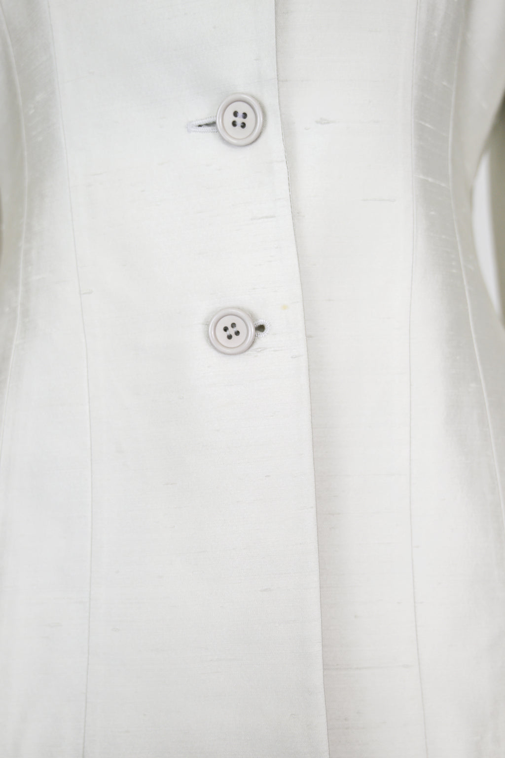 Prada SS 1995 Silver Silk Skirt Suit