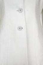 Prada SS 1995 Silver Silk Skirt Suit