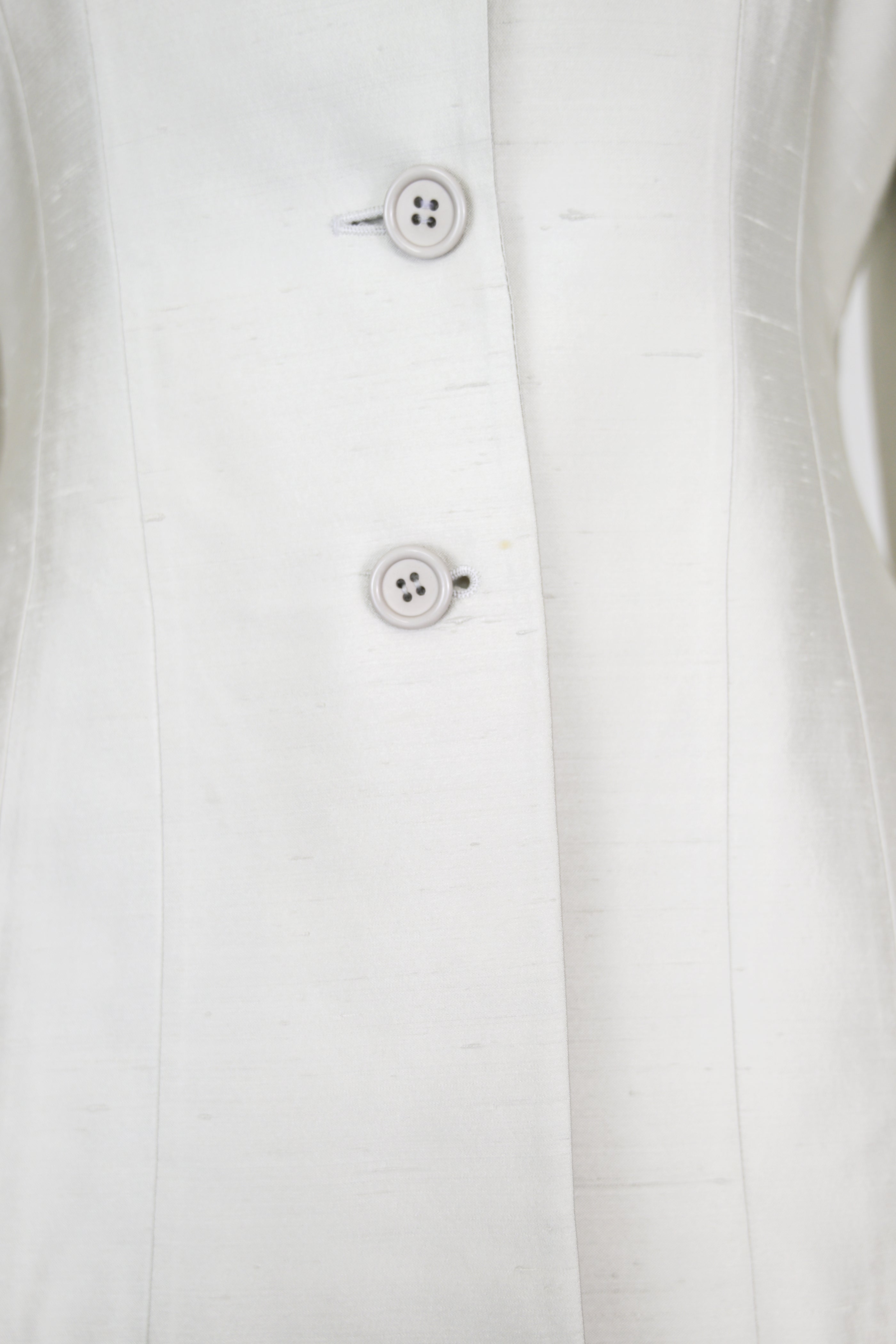 Prada SS 1995 Silver Silk Skirt Suit