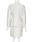 Prada SS 1995 Silver Silk Skirt Suit