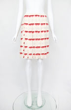 Prada SS 2000 Kiss Print Silk Skirt