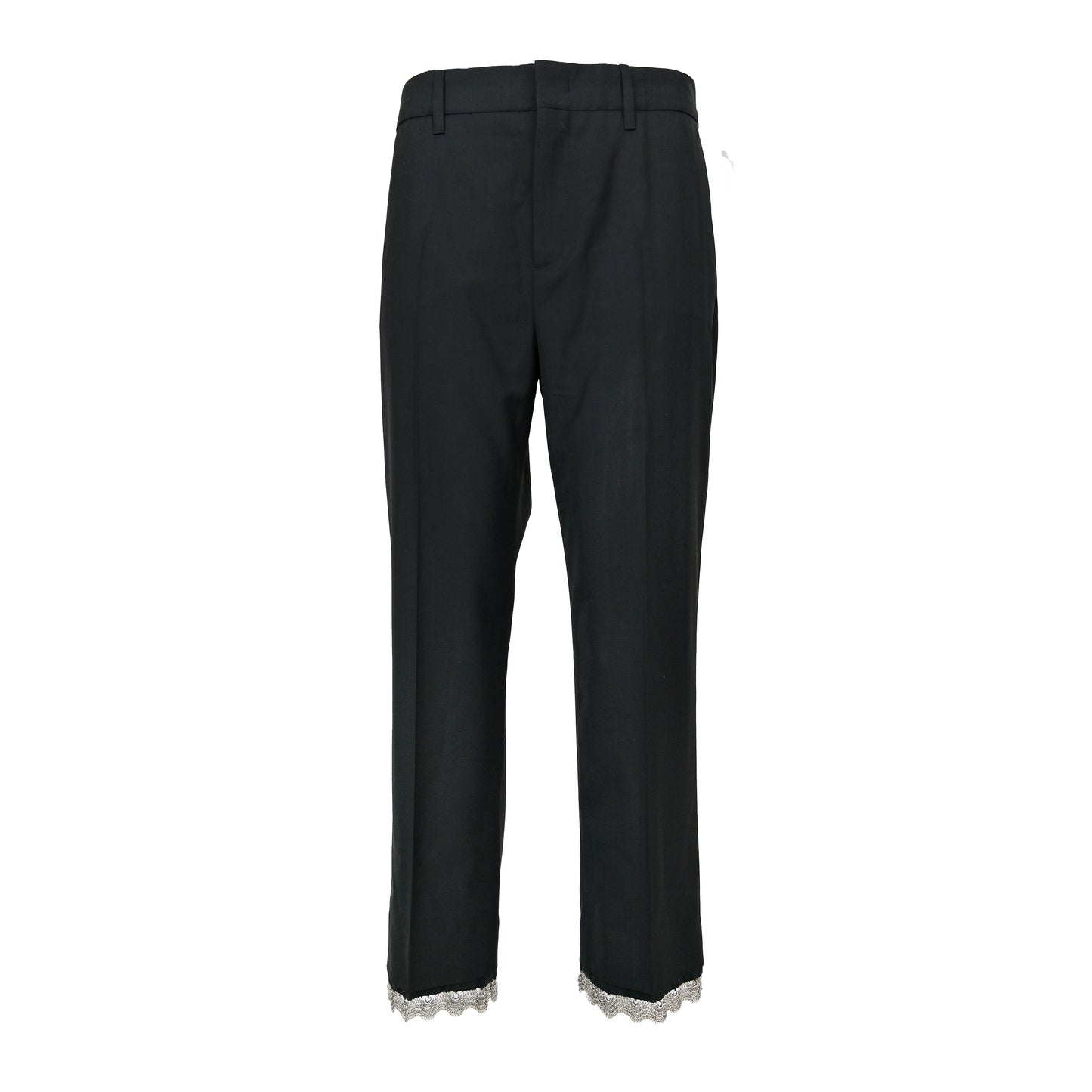 Prada Chainmail Hem Trim Trousers