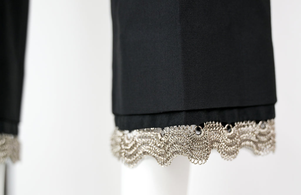 Prada Chainmail Hem Trim Trousers
