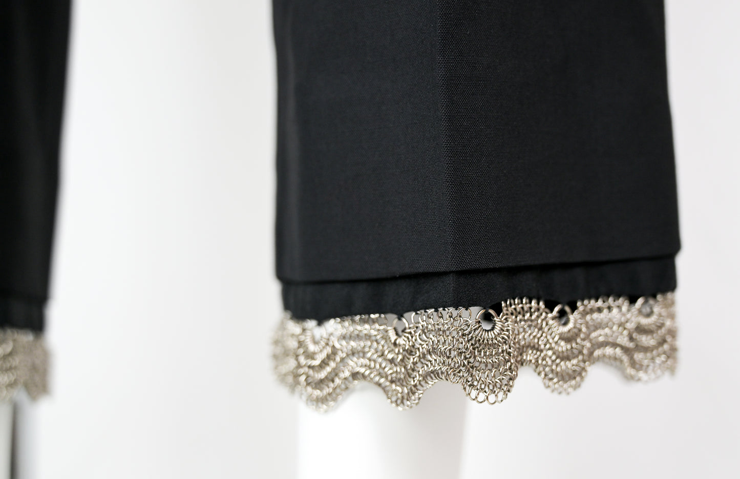 Prada Chainmail Hem Trim Trousers
