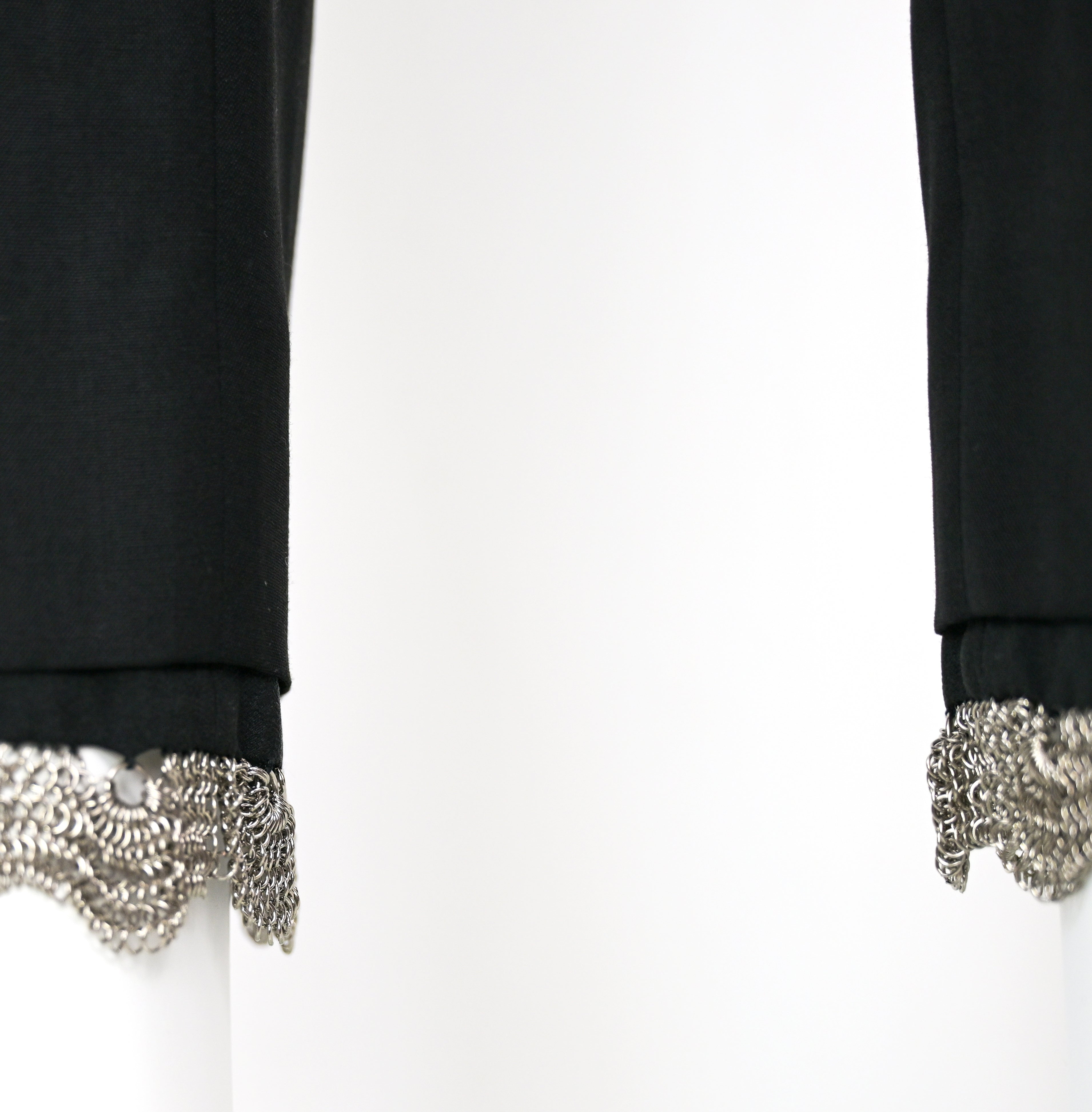 Prada Chainmail Hem Trim Trousers