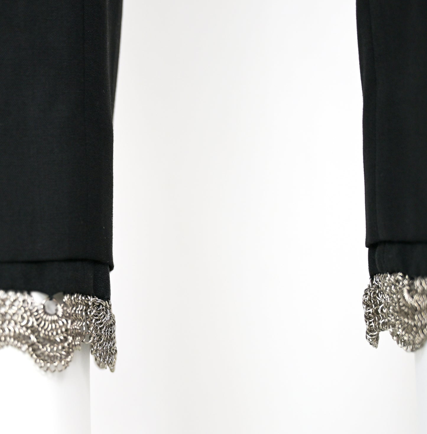 Prada Chainmail Hem Trim Trousers