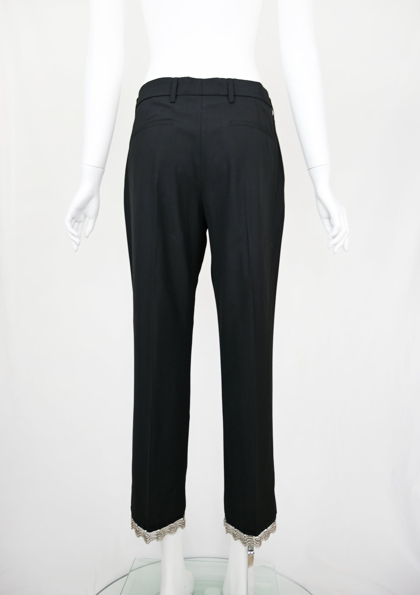 Prada Chainmail Hem Trim Trousers