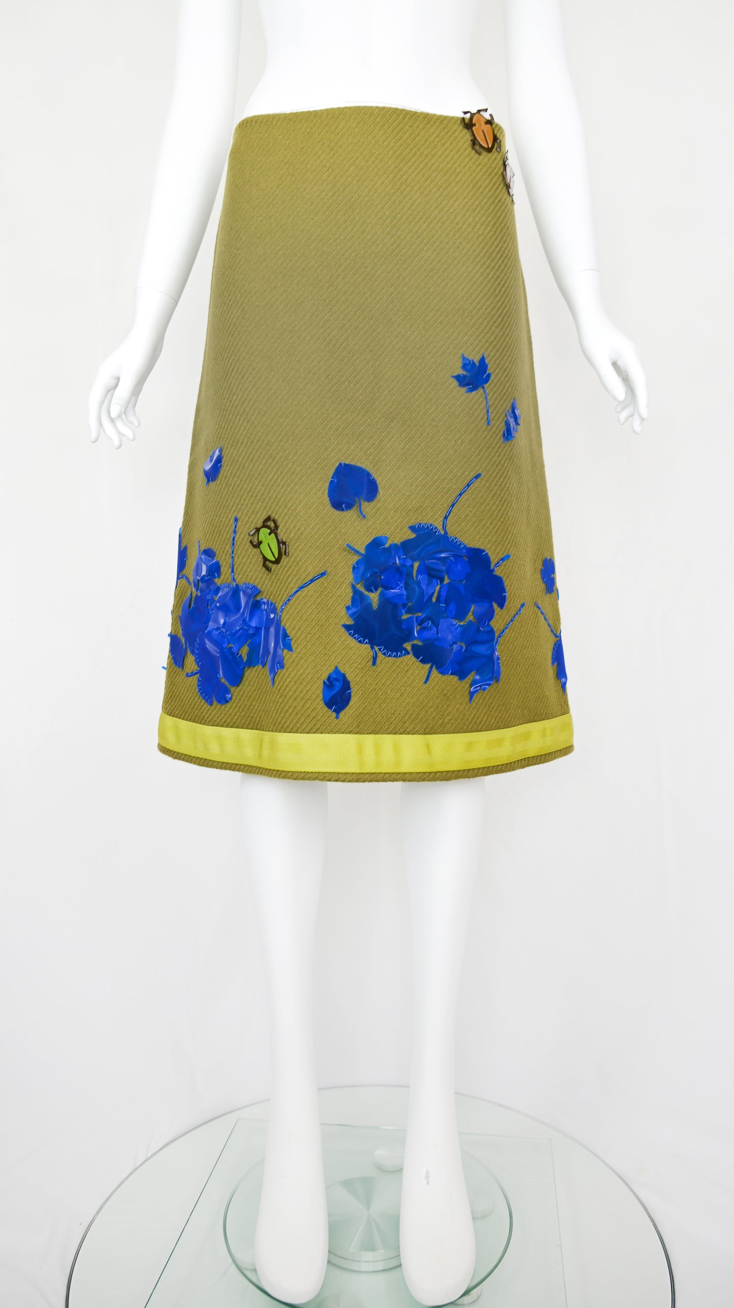 Prada FW 1999 Embellished Wool Skirt