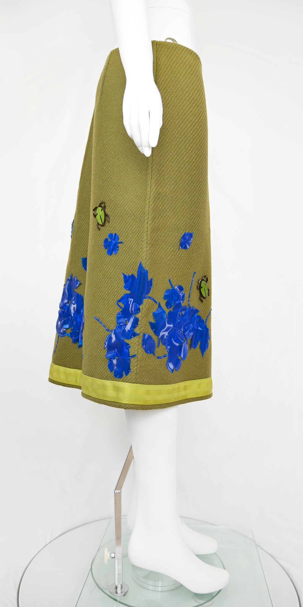 Prada FW 1999 Embellished Wool Skirt