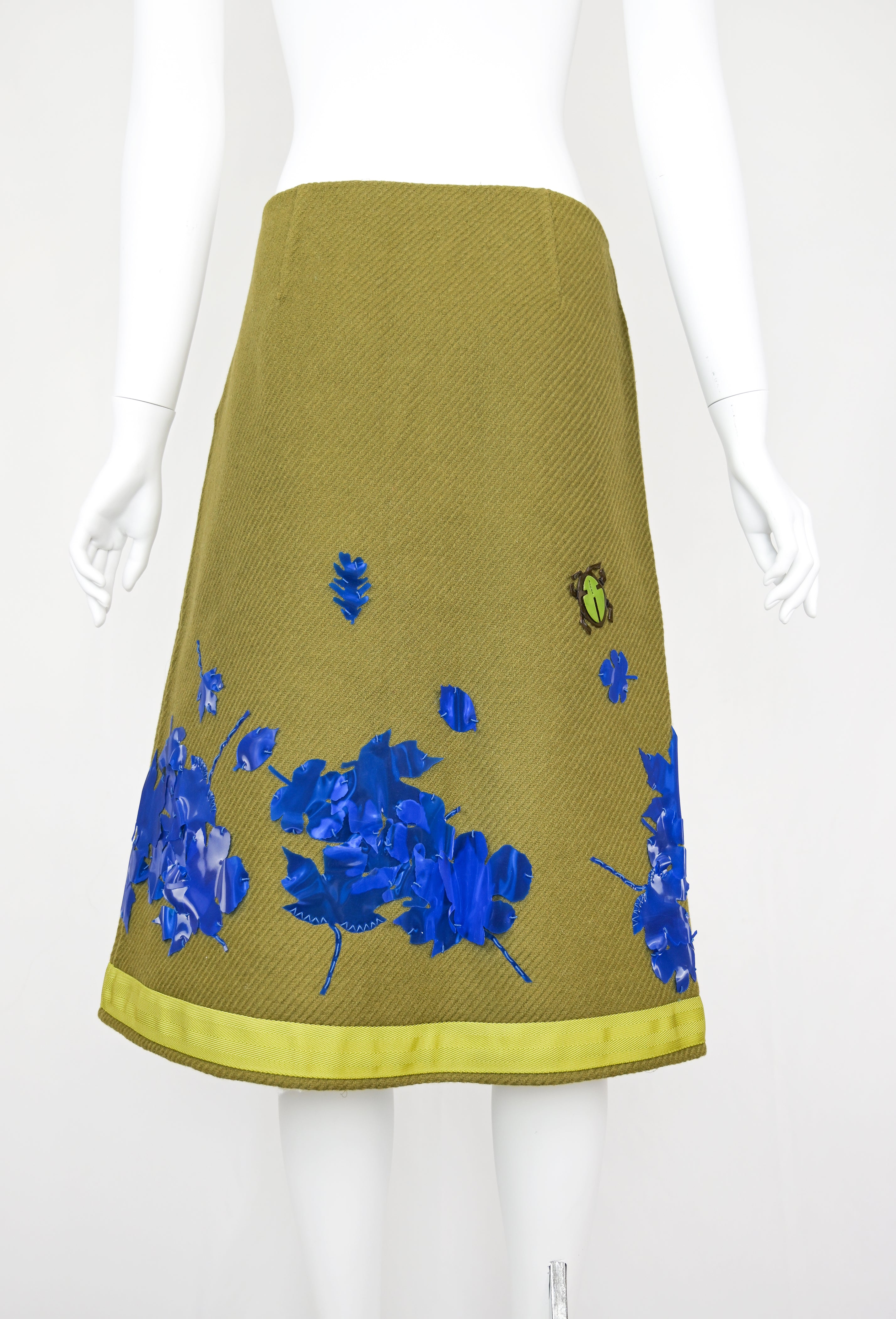 Prada FW 1999 Embellished Wool Skirt