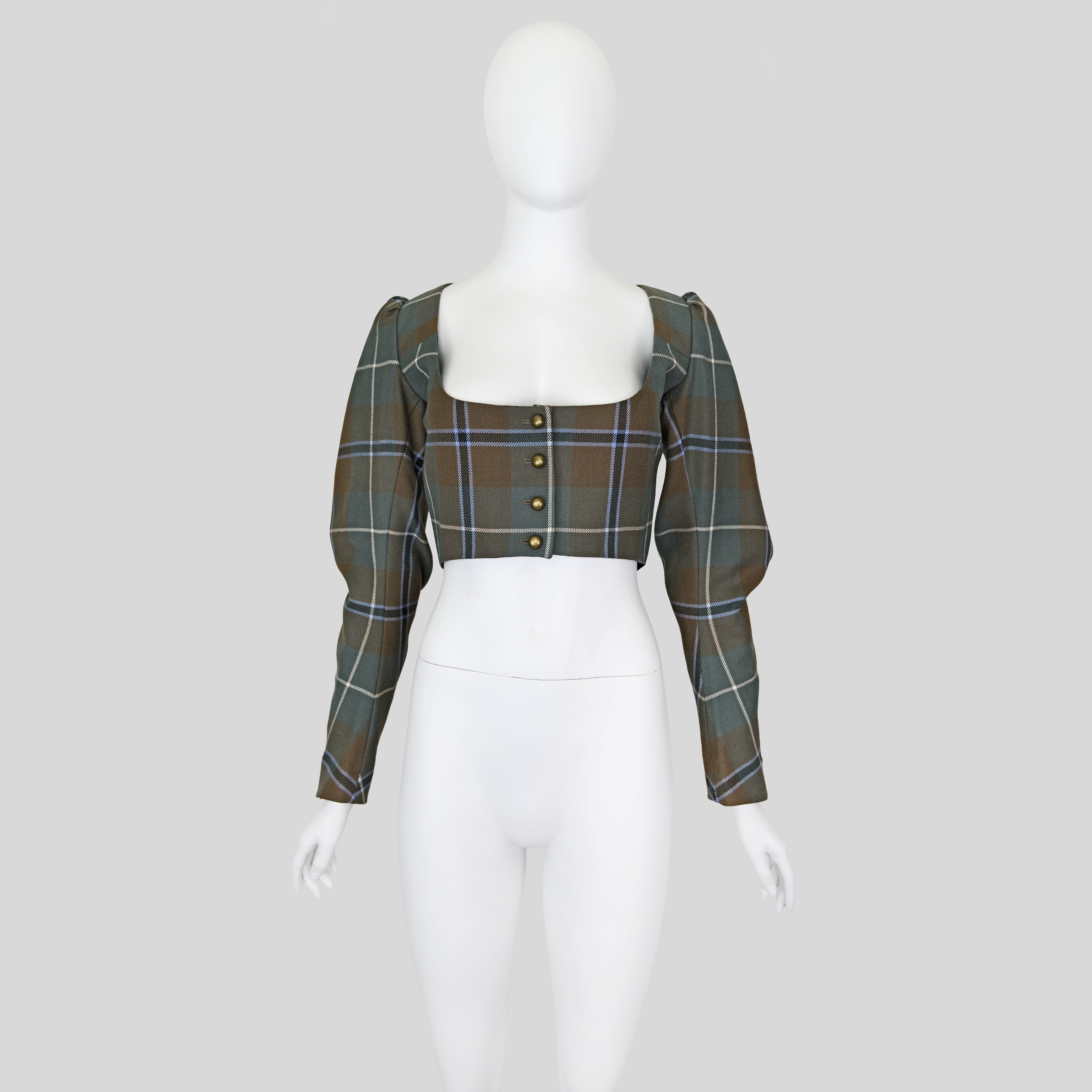 Vivienne Westwood FW 2016 Tartan Bustier Jacket