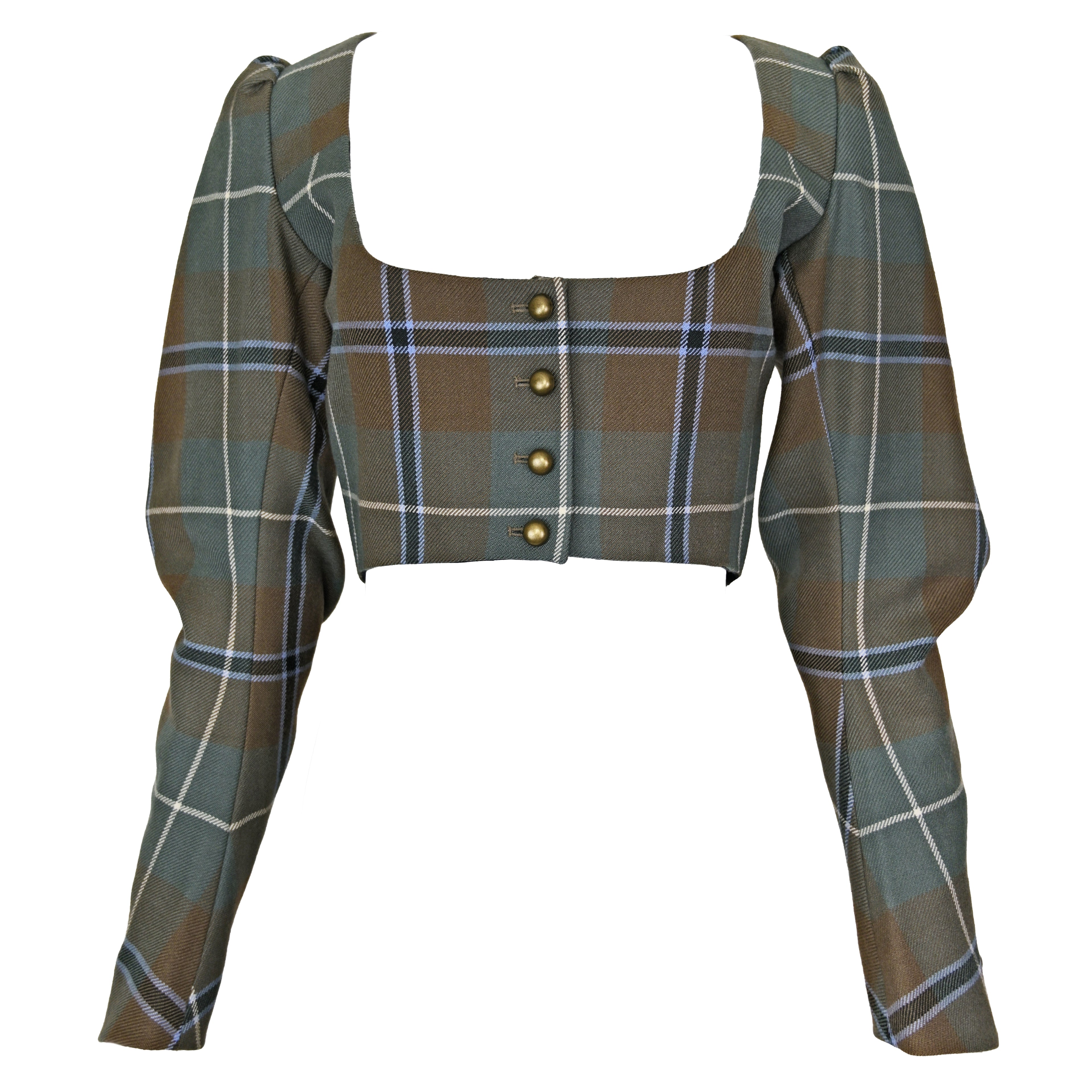 Vivienne Westwood FW 2016 Tartan Bustier Jacket