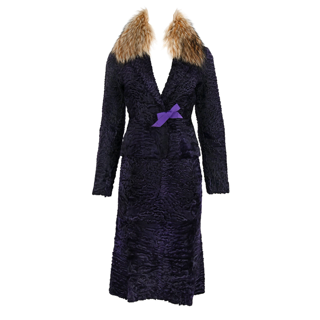 Prada FW 2000 Karakul Lamb Fur Ensemble