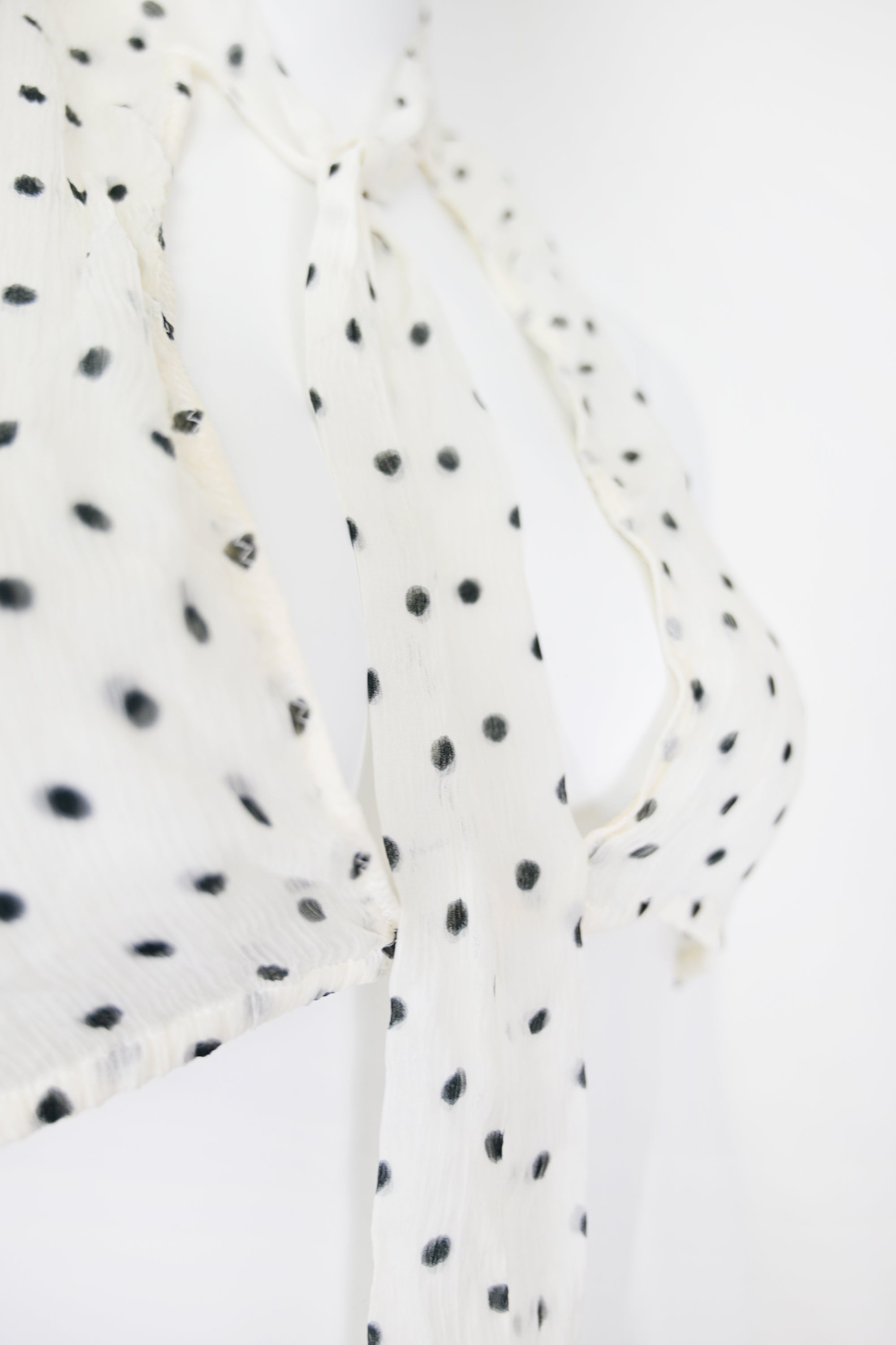 Prada SS 2000 Chiffon Silk Polka Dot Halter Top