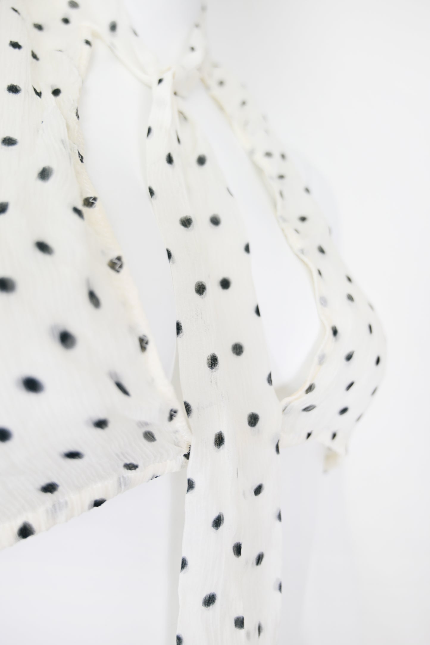 Prada SS 2000 Chiffon Silk Polka Dot Halter Top
