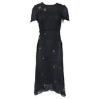 Prada FW 2000 Chiffon Silk Flower Dress