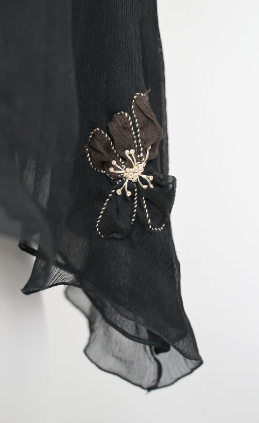 Prada FW 2000 Chiffon Silk Flower Dress