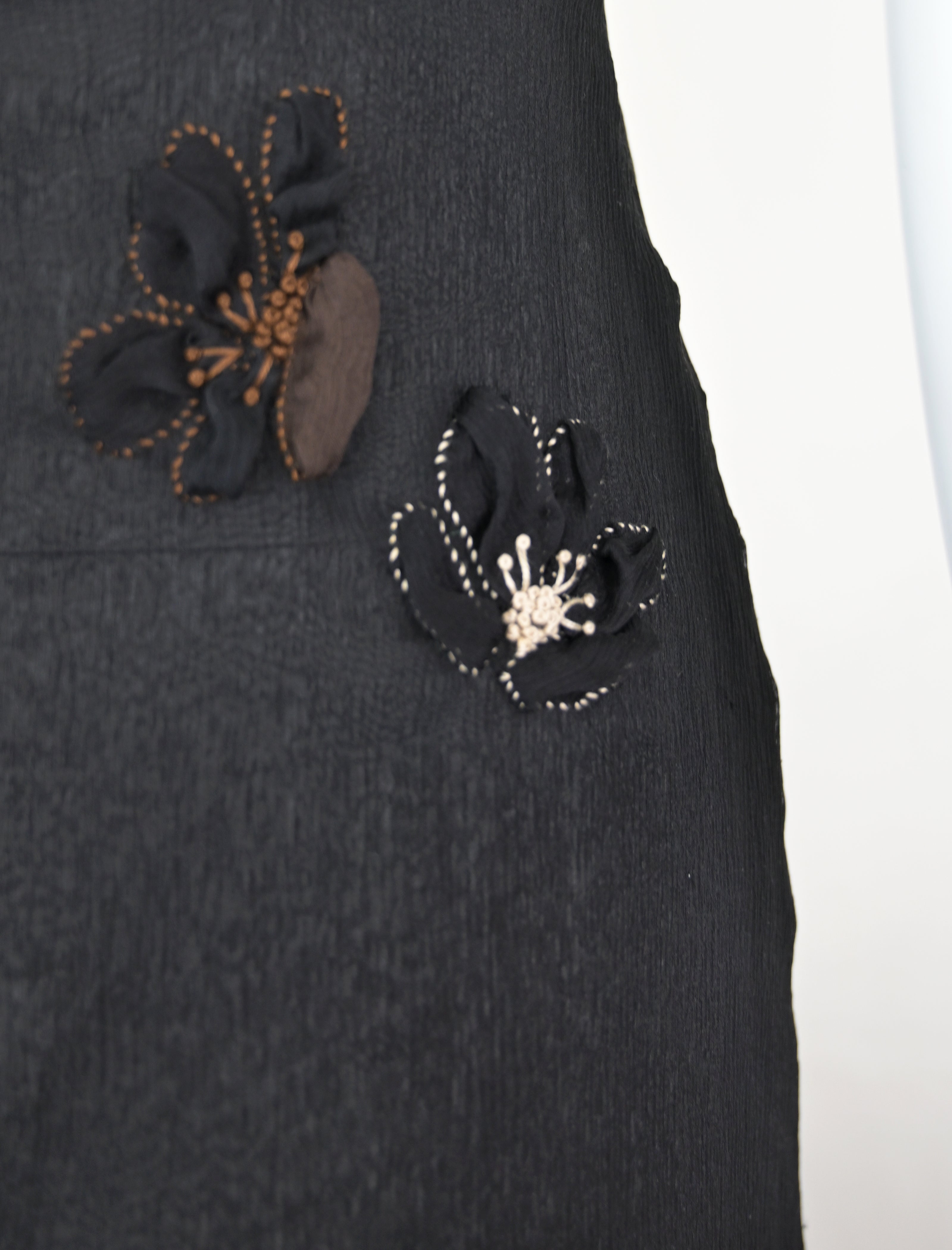 Prada FW 2000 Chiffon Silk Flower Dress