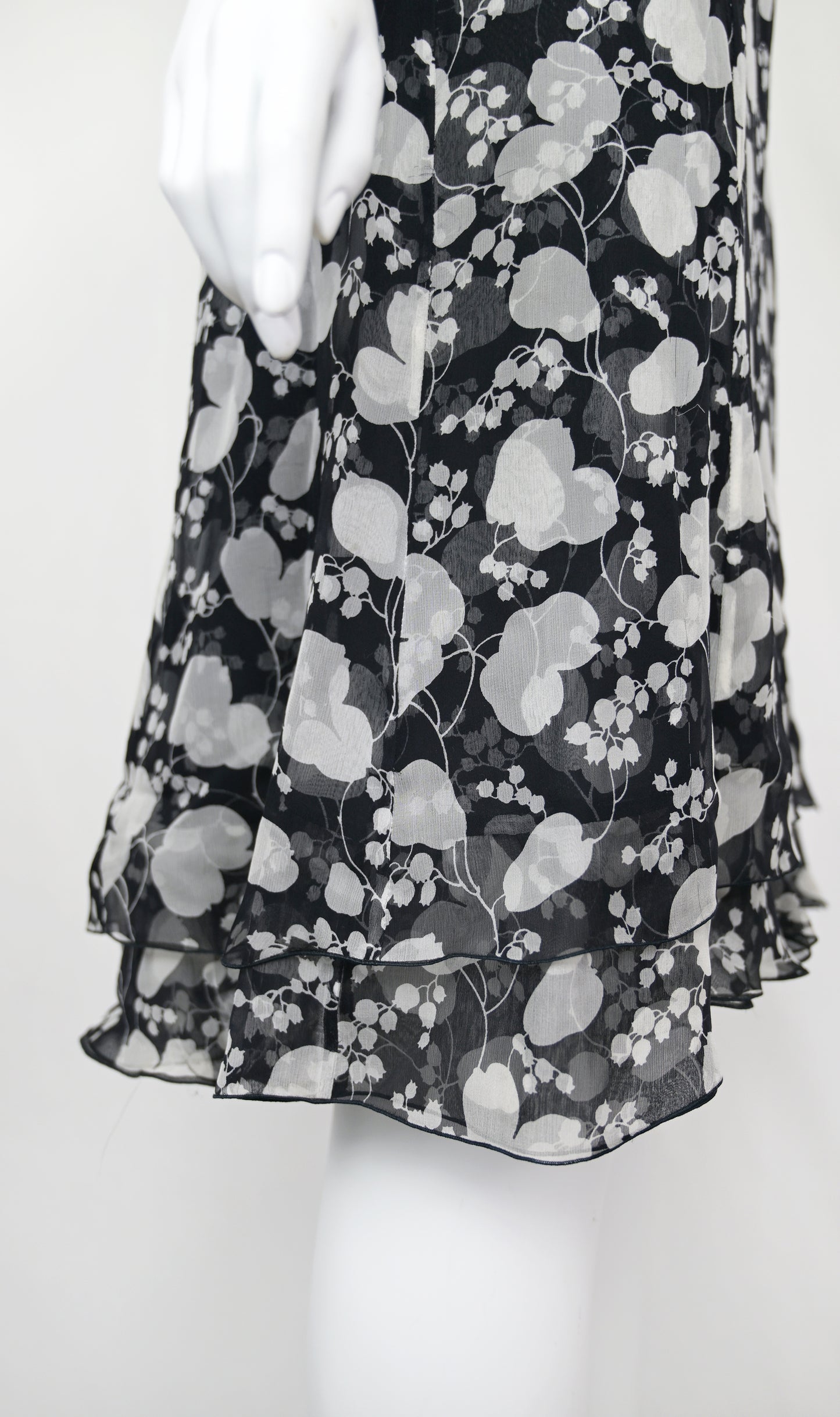 Valentino 2005 Sheer Silk Floral Dress