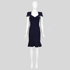 Prada 2008 Wool Dress with Ruffled Back Hem