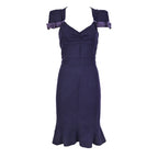 Prada 2008 Wool Dress with Ruffled Back Hem