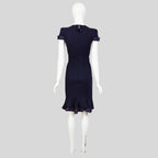Prada 2008 Wool Dress with Ruffled Back Hem