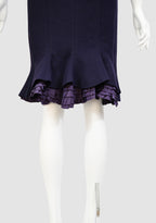 Prada 2008 Wool Dress with Ruffled Back Hem