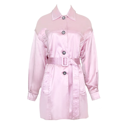 Prada FW 1991 Pink Satin Coat