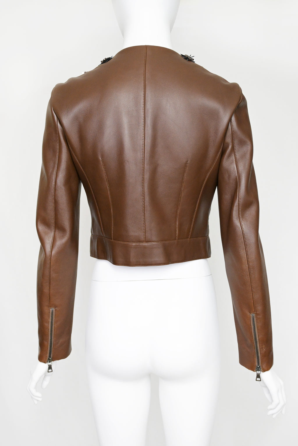 Prada FW 2009 Crop Leather Jacket with Embellishments