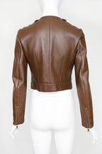 Prada FW 2009 Crop Leather Jacket with Embellishments