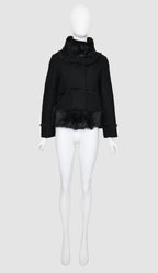 Prada 2010 Wool Coat with Fur Collar