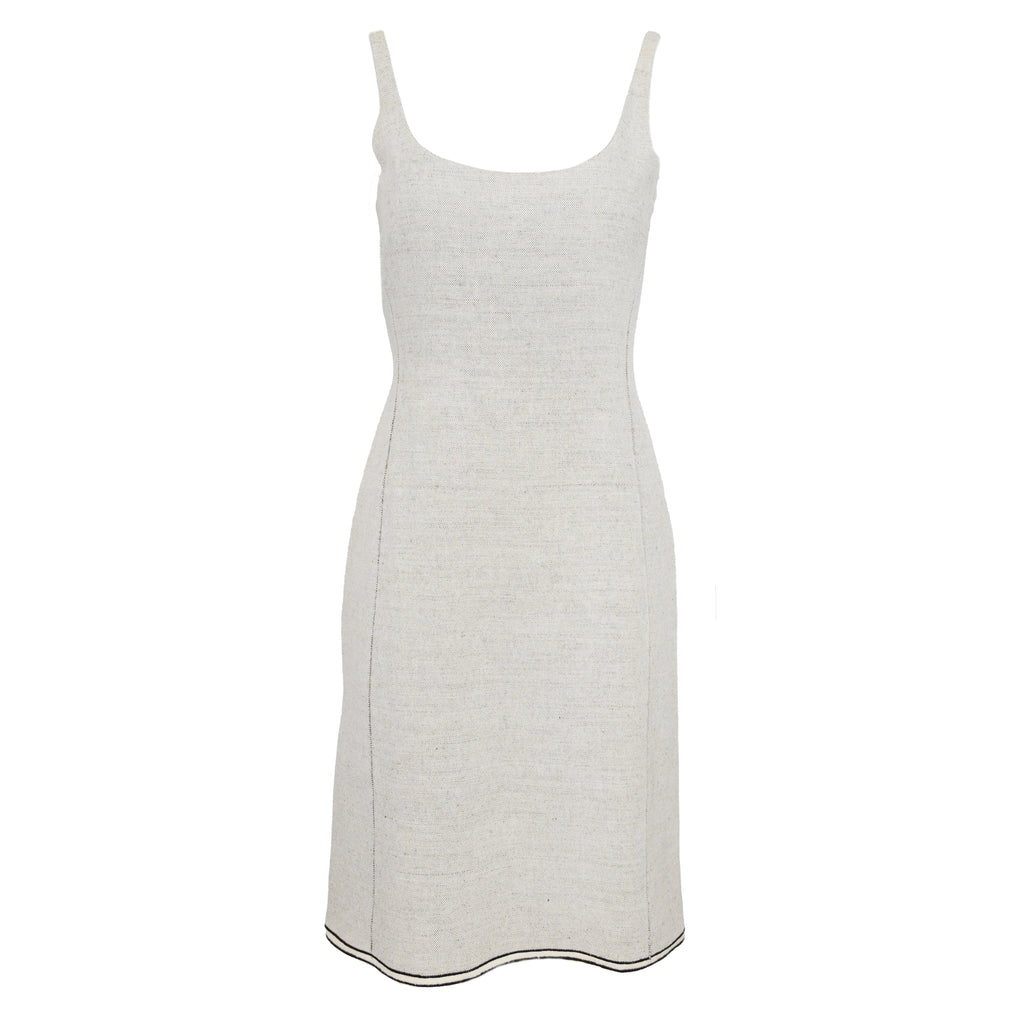 Prada SS 1999 Canvas Dress with Raw Hem