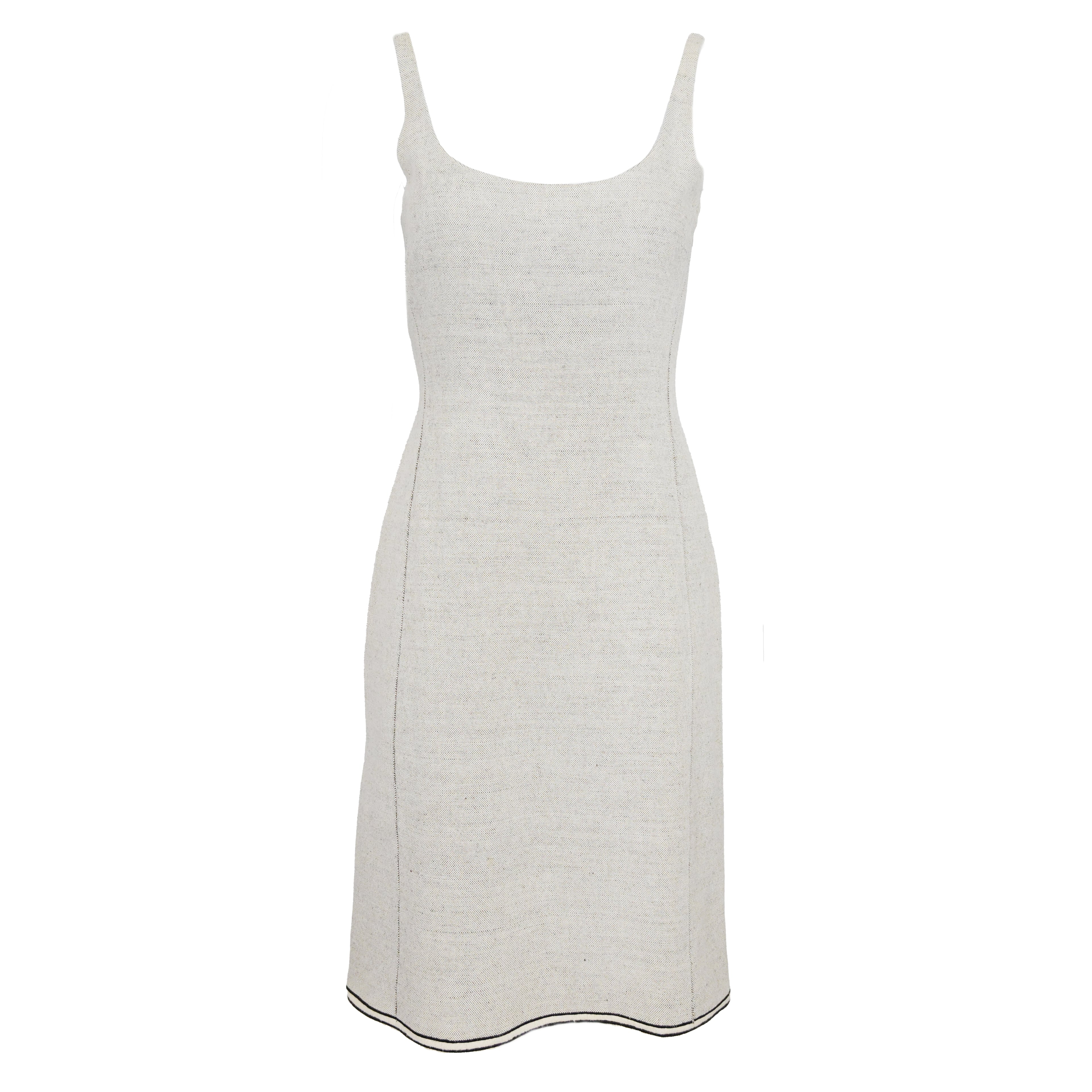 Prada SS 1999 Canvas Dress with Raw Hem