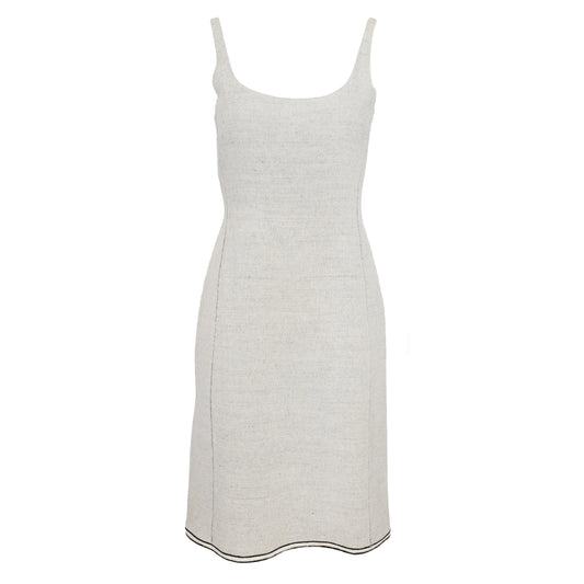 Prada SS 1999 Canvas Dress with Raw Hem