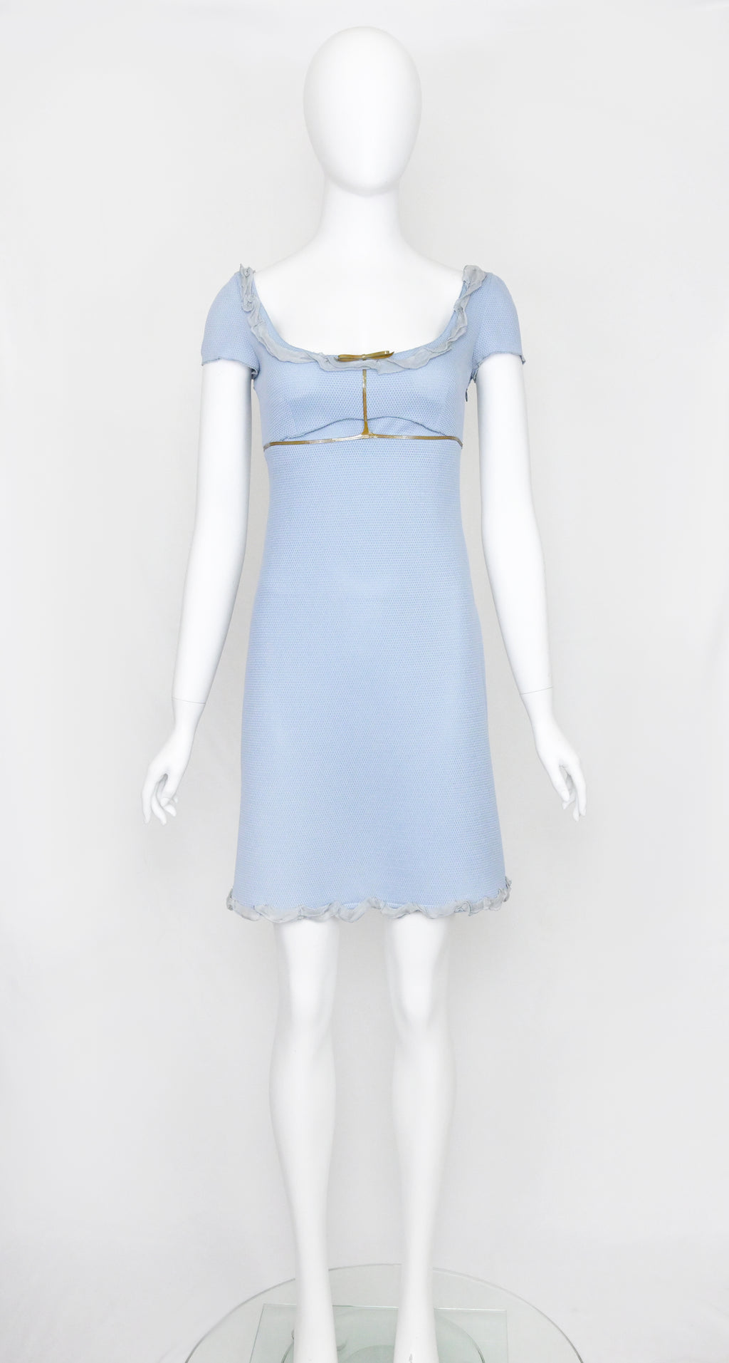 Prada 1999 / 2000 Pre-Collection Dress with Chiffon and Patent Leather Detail