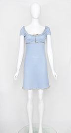 Prada 1999 / 2000 Pre-Collection Dress with Chiffon and Patent Leather Detail