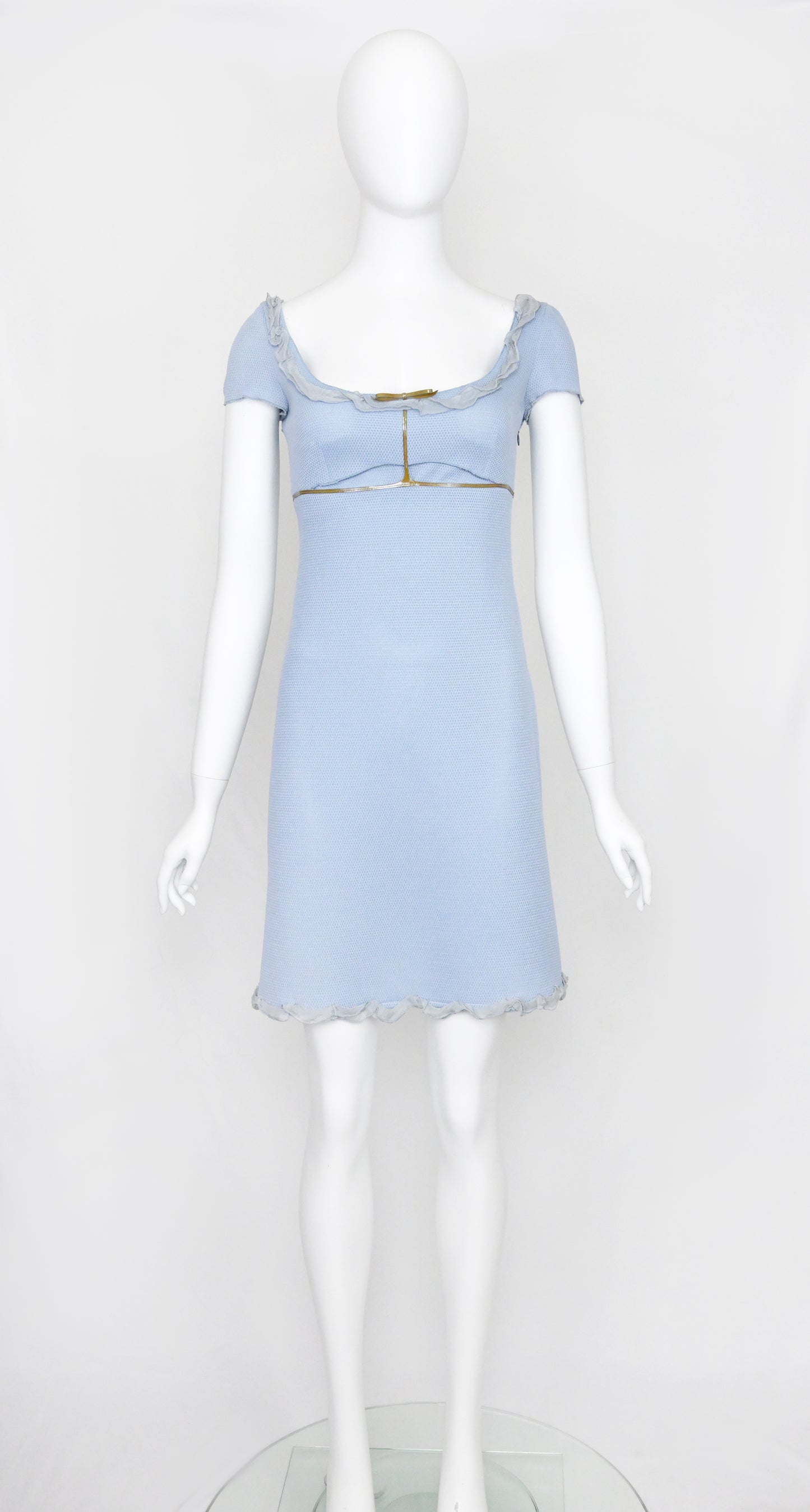 Prada 1999 / 2000 Pre-Collection Dress with Chiffon and Patent Leather Detail