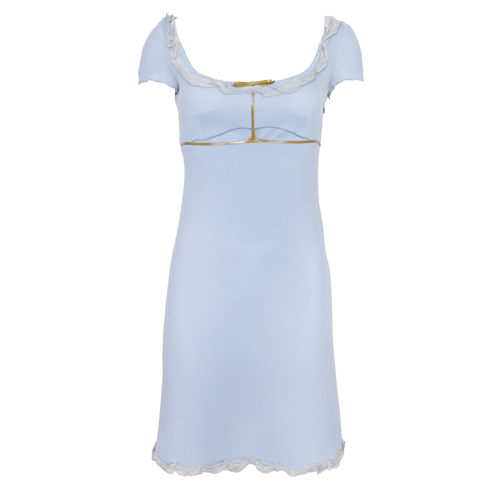 Prada 1999 / 2000 Pre-Collection Dress with Chiffon and Patent Leather Detail
