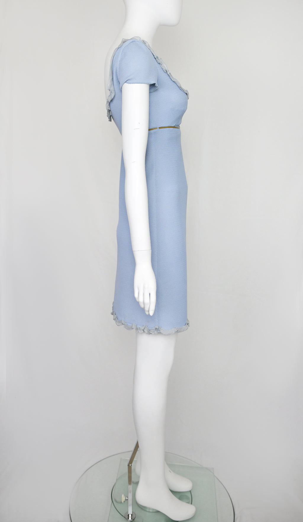 Prada 1999 / 2000 Pre-Collection Dress with Chiffon and Patent Leather Detail