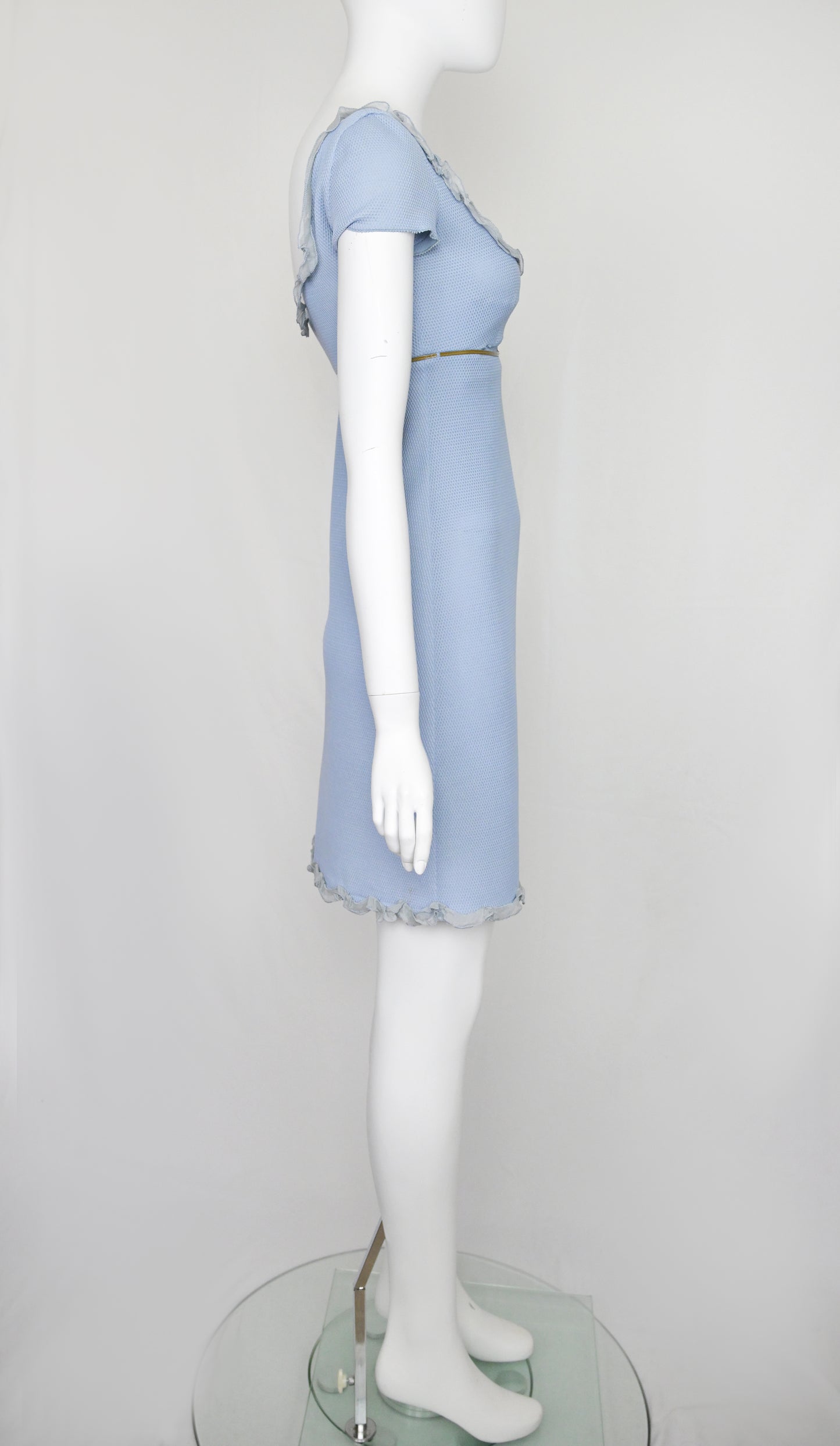 Prada 1999 / 2000 Pre-Collection Dress with Chiffon and Patent Leather Detail