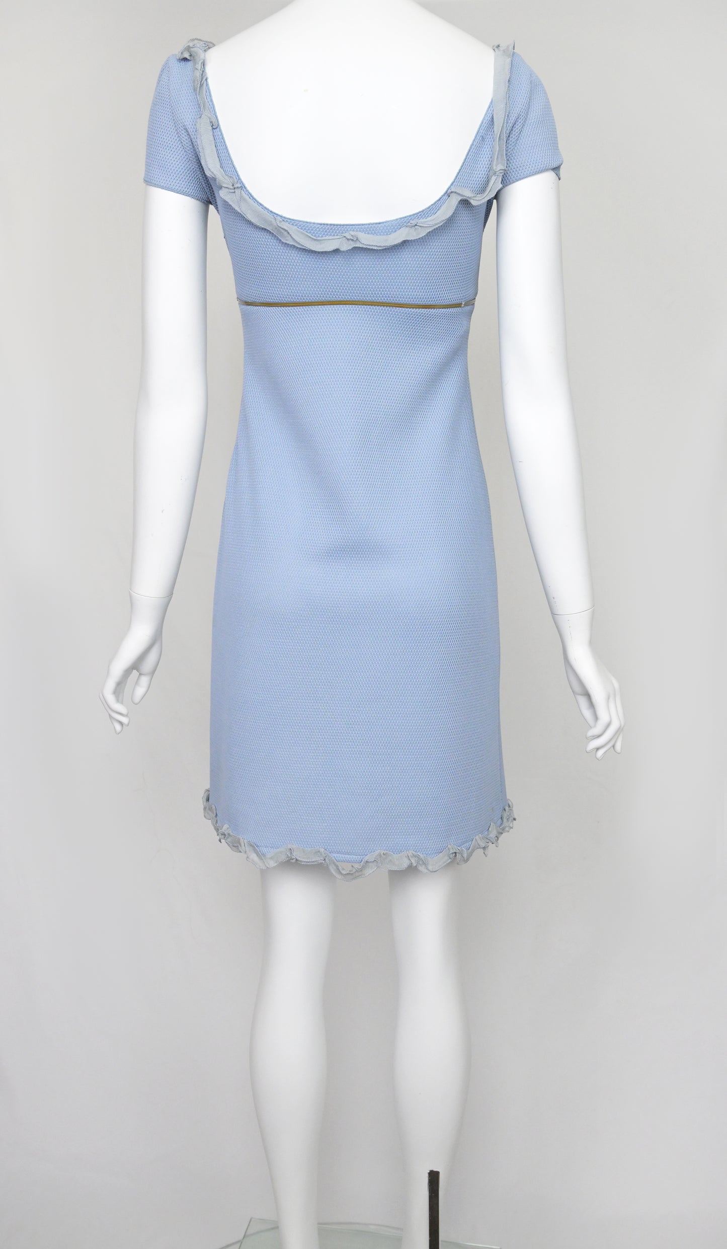 Prada 1999 / 2000 Pre-Collection Dress with Chiffon and Patent Leather Detail