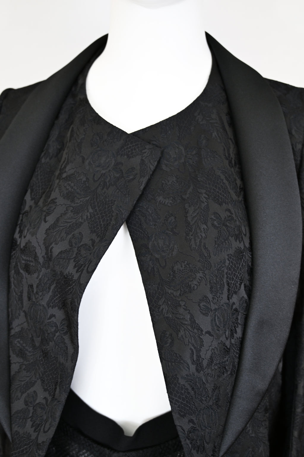 Comme des Garçons FW 2004 Runway Brocade Coat and Skirt Set