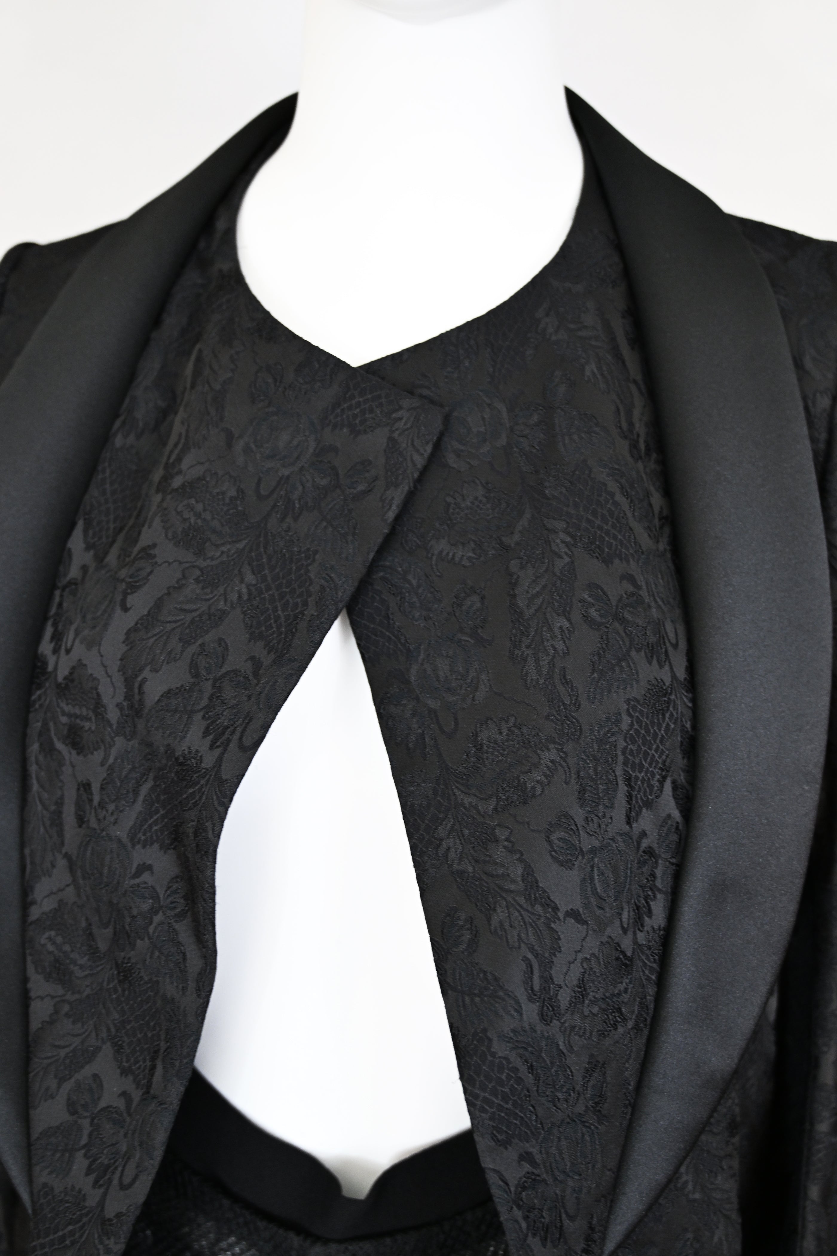 Comme des Garçons FW 2004 Runway Brocade Coat and Skirt Set