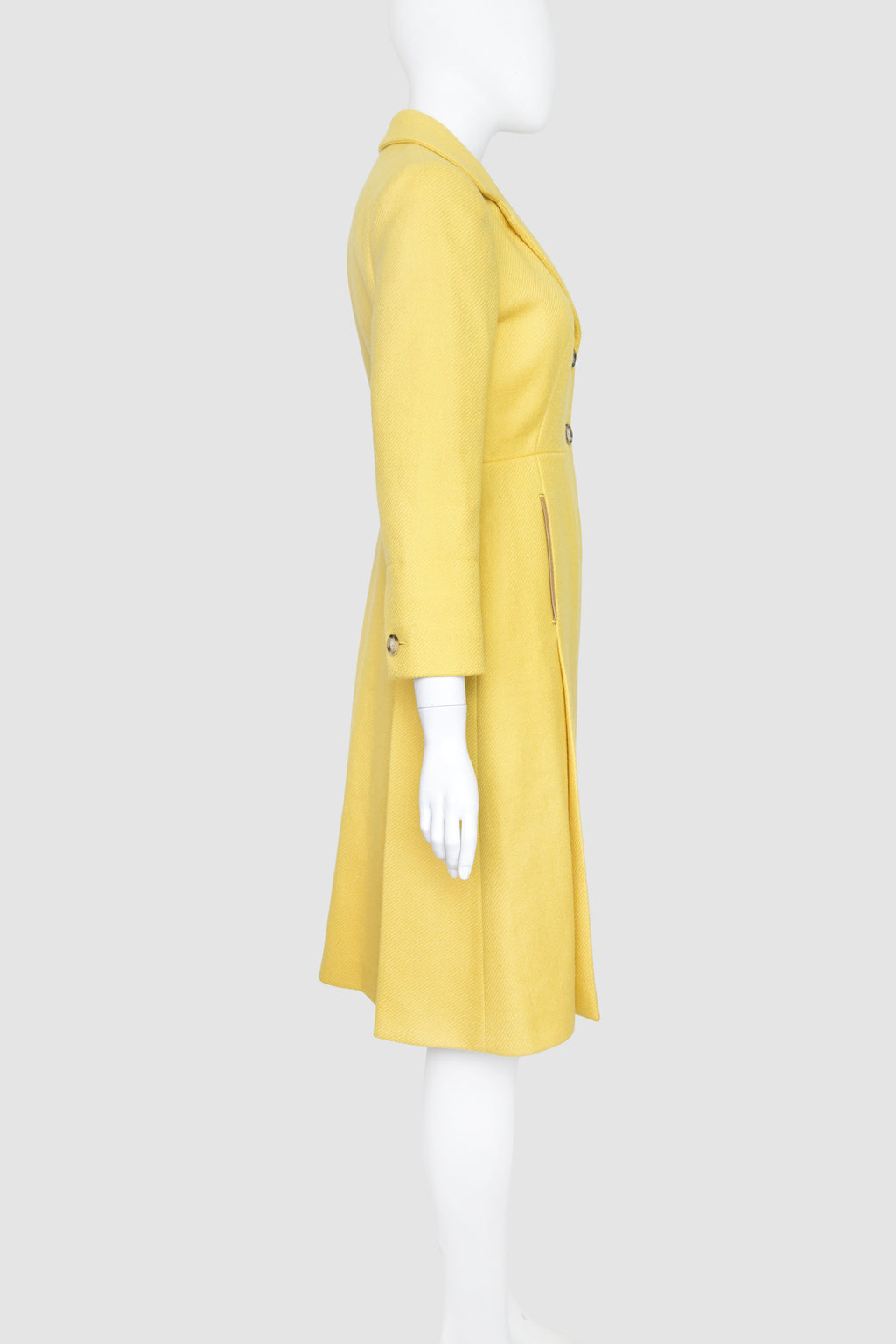 Prada FW 2000 Yellow Wool Coat