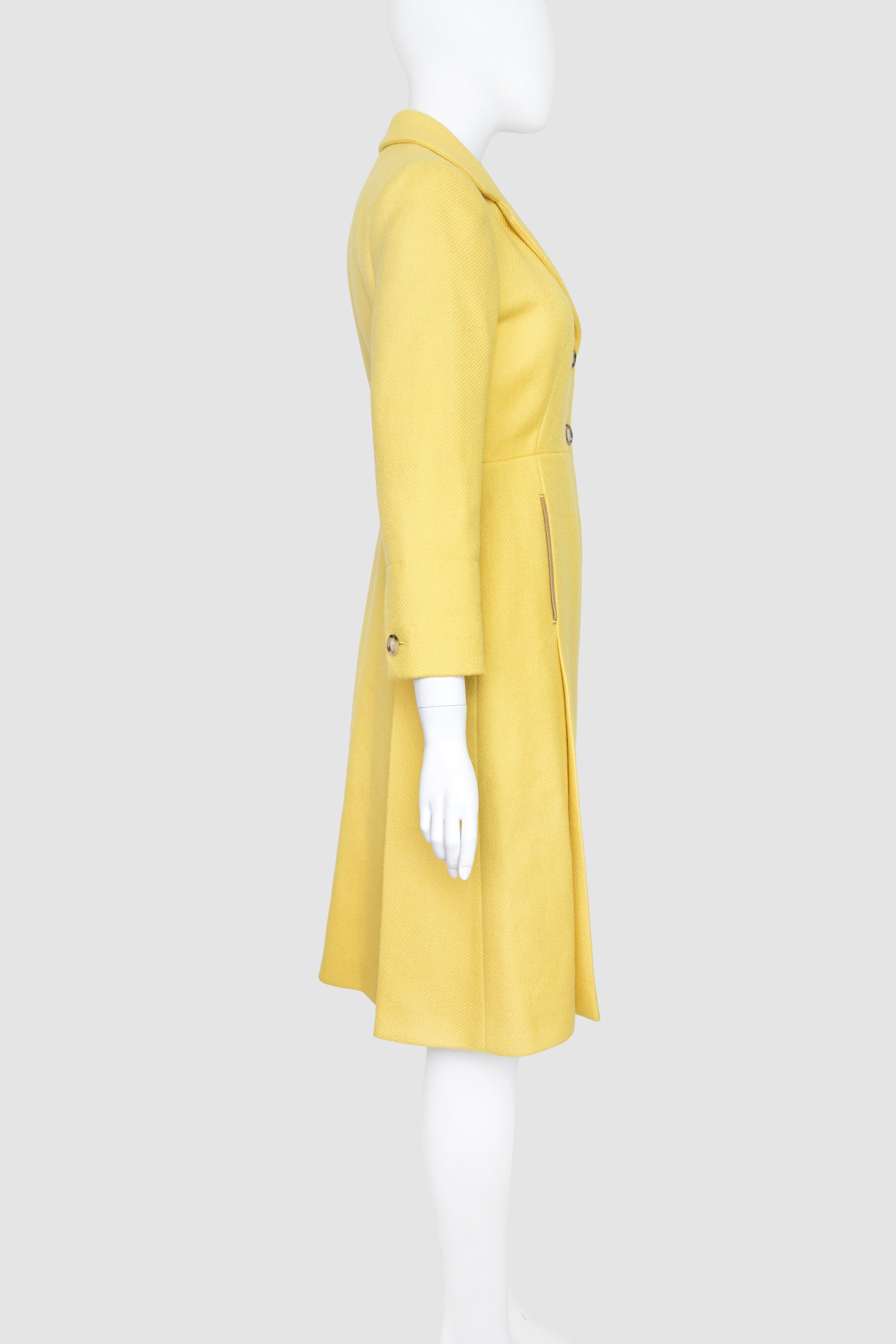 Prada FW 2000 Yellow Wool Coat